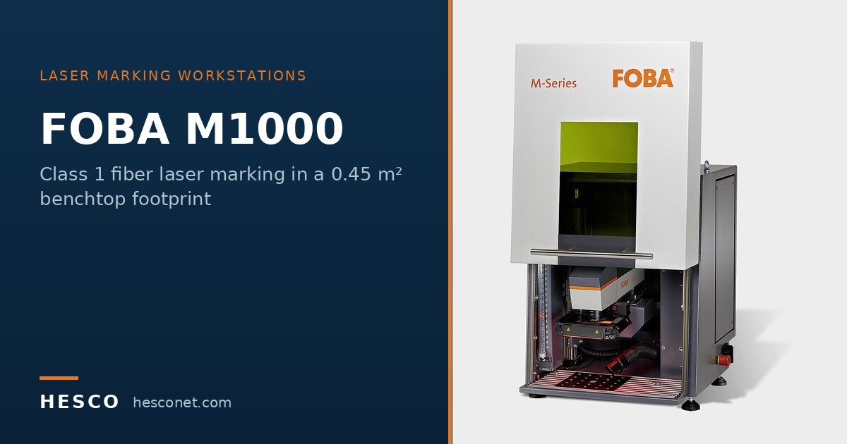 FOBA M1000 Class 1 fiber laser marking workstation