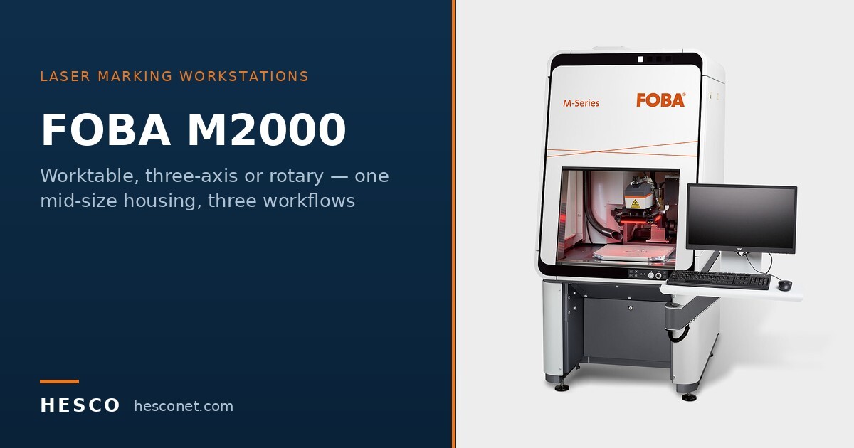 FOBA M2000 laser marking machine with programmable axes