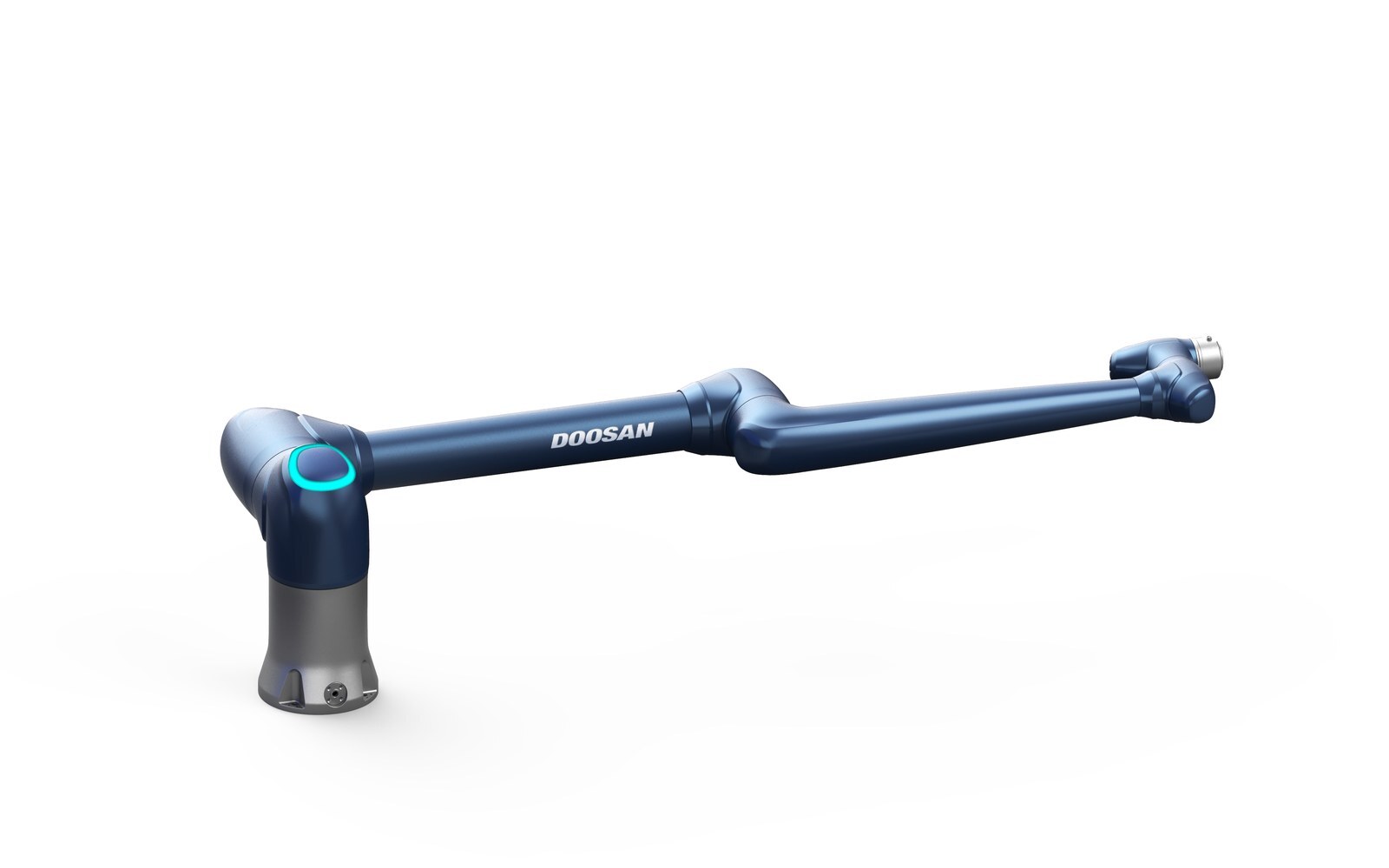 Doosan P3020 cobot extended horizontally showing long reach