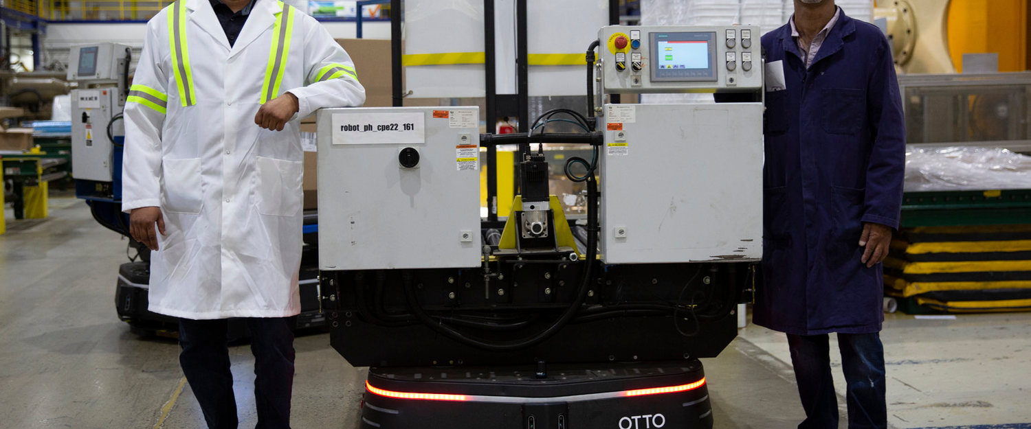 The safeguarded space for a mobile robot is the plant floor itself — which is what R15.08 was written to address.