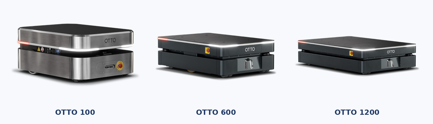 The three lighter flatbeds. All turn in place; the 100 is the only one with an integrated lift.