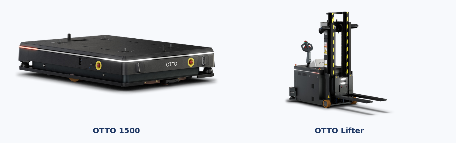 OTTO 1500 and OTTO Lifter — the two heavy-class units, and two very different machines.